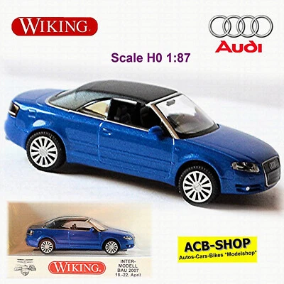 Audi A4 Cabriolet Closed B7 Tipo: 8H 2006-09 Blu Sprint Effetto Perlato 1:87 - Immagine 1 di 3