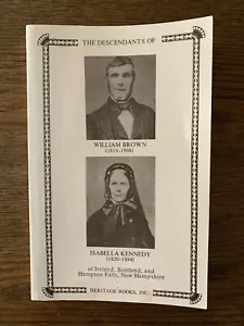 Descendants of William Brown and Isabella Kennedy of Ireland,... by Wilma Regan - Imagen 1 de 6
