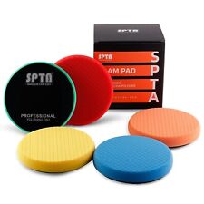 SPTA 5Pcs 5inch(125mm) Compound Buffing Sponge Pads Polishing Pads Kit Buffing