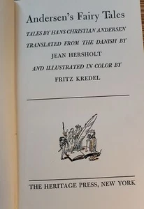 Vintage 1942 Hans Christian Andersen's Fairy Tales Hardback Book, Illustrated - Picture 1 of 10