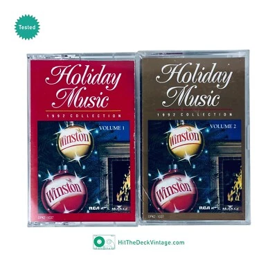 Winston Holiday Music Collection Cassette Tapes (1992) Vol 1 & 2 (Sealed) TESTED - Image 1 of 4