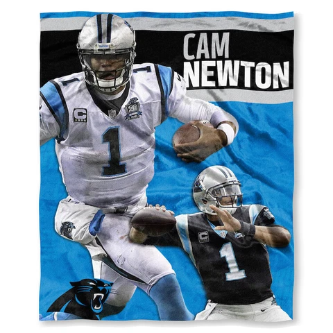 Cam Newton Carolina Panthers  NFL Northwest Silk Touch Throw 50 x 60 Cover