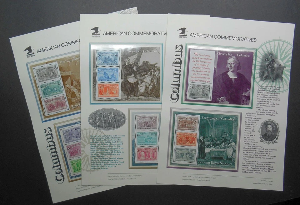 1992 Columbus Voyages 500th CP384-CP386 panels 397-399  MNH Sc 2624-2629 - Image 1 of 1