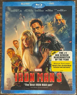 NEW SEALED Iron Man 3 Marvel Blu-ray DVD 2-Disc Set Robert Downey Jr. N6943 Foto 1 de 2