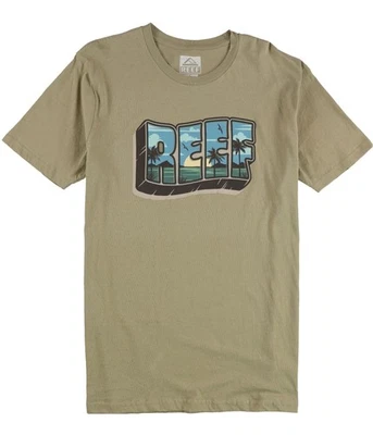Camiseta gráfica Reef Highlands para hombre, beige, mediana Foto 1 de 2