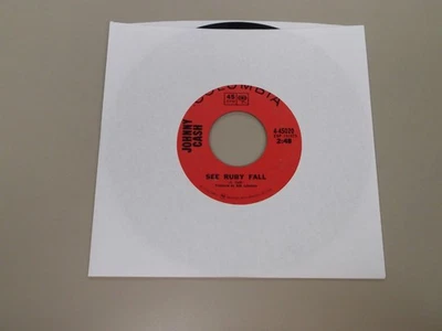 Johnny Cash - See Ruby Fall / Blistered - Columbia 4-45020 - EX - Image 1 of 4