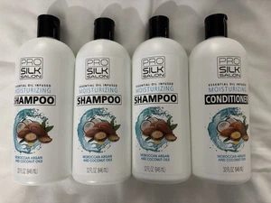 Pro Silk Salon 3 Shampoo 1 Conditioner Moroccan Argan And Coconut Oils 32 oz. - Picture 1 of 4