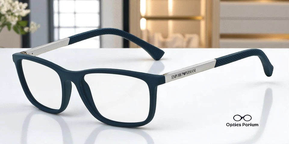 EMPORIO ARMANI EA3069 5474 синий резиновый демонстрационный объектив 55 мм мужские очки - Изображение 1 из 4