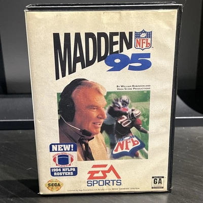 Madden NFL 95 (Sega Genesis, 1994) John Madden Football Sega Video Games Tested - Image 1 of 4