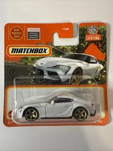 Tarjeta corta nueva Matchbox 2023 blanca Toyota GR Supra 2024 - Imagen 1 de 3
