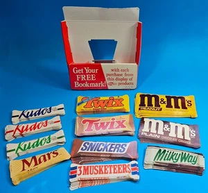 1987 M&M Mars Candy Bar Store Display Bookmark Giveaway Advertising Super Rare - Picture 1 of 9