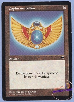 Sapphire Medallion Charlie Brown medallion MISPRINT MTG German - Imagen 1 de 4
