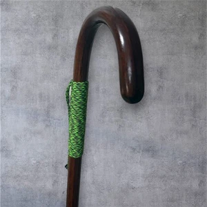 Walking Cane Brown Mobility Self Defense Hickory Wood Masters LuxCane USA B17 - Picture 1 of 10
