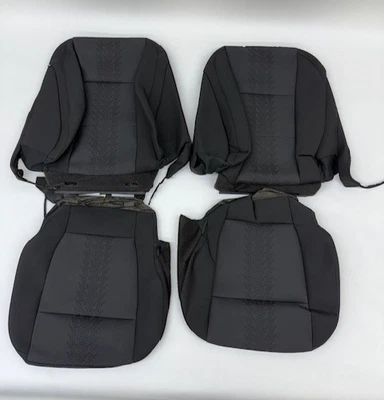 2015 - 2019 Ford F150 F250 XLT Truck OEM front seat cover set Ebony Black - Image 1 of 4