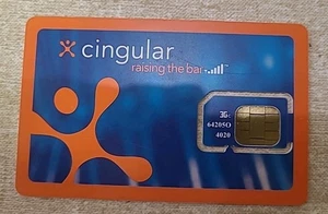 Vintage Cingular Wireless 3G SIM Card Featuring Jack Logo DrkBlu LAST TWO EVR 🍉 - Picture 1 of 4