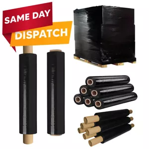 Pallet Wrap Black Stretch Shrink Wrapping Roll Cling Film 400mm-500mm - Picture 1 of 25