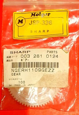 100% NEW NOS OLD STOCK ORIGINAL SHARP  GEAR NGERH1109GEZZ VCA201U 003 281 0124 - Immagine 1 di 2