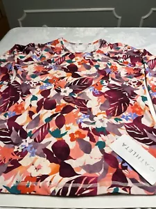 Athleta Rashguard Long Sleeve Swim Top Daybreak Tropic LARGE Floral UPF 50+ - Picture 1 of 12