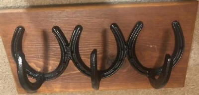 Perchero HERRADURA Perchero Hecho a Mano Montado en la Pared Herraduras Perchero Foto 1 de 3