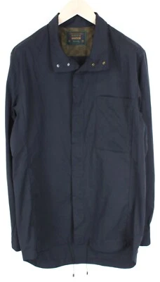 SCOTCH & SODA MENS Jacket XL Lightweight Longer Navy Overshirt Styled Button - Image 1 of 4