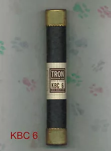 NUEVO TRON KBC6 KBC 6 AMP 600 VOLTIOS FUSIBLE BUSSMANN - Imagen 1 de 2