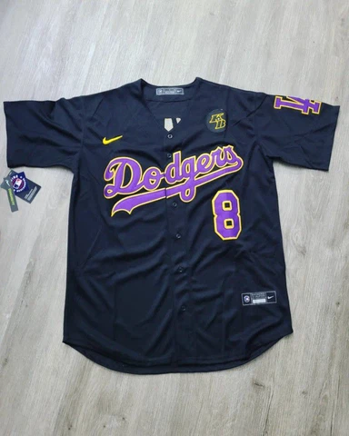 Kobe Bryant #8/24 Black and Purple Los Angeles Dodgers Jersey Cover