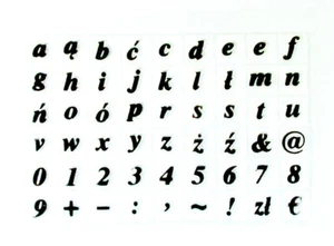 Clear Stamps Alphabet Schreibschrift Zahlen Zeichen klare Stempel Silikonstempel - Bild 1 von 1