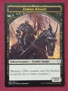 Magic The Gathering DOMINARIA ZOMBIE KNIGHT token card MTG - Picture 1 of 2