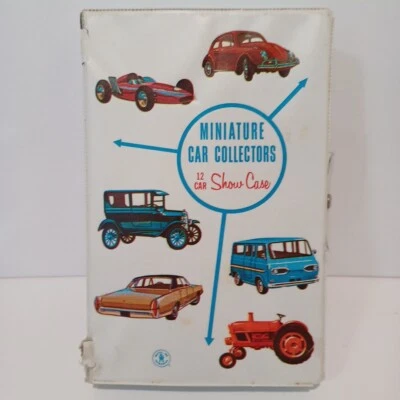 老式 1966 年美泰热轮微型汽车收藏品 12 汽车展示盒 — 第 1/4 张图片