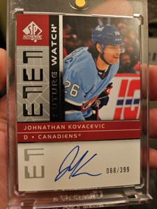 2022-23 SP Authentic Johnathan Kovacevic RETRO Future Watch ROOKIE AUTO /399🔥RC