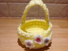 Handmade crochet spring basket
