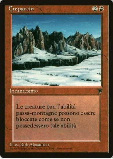 1 x Crevasse - Legends - Italian - LP - Magic The Gathering - MTG - Image 1 of 1