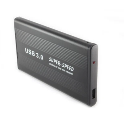 US USB 3.0 2.0 2.5 Inch SATA Hard Drive Enclosure External Case HDD Disk Box BK - Image 1 of 4