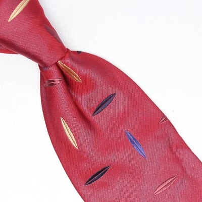 Corbata de seda GC Internazionale para hombre roja azul negra marrón hoja dorada corbata Italia Foto 1 de 4