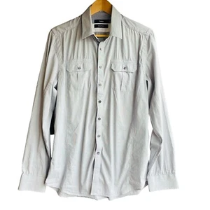 Calibre Slim Button-Up Shirt Long Sleeve Solid Size Medium - Picture 1 of 5