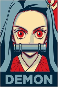 Demon Slayer Nezuko Kamado Anime Poster Wall Manga Print - Picture 1 of 8