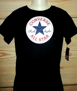 YOUTH BOYS CONVERSE ALL STAR BLACK T-SHIRT SIZE XL (18/20) - Picture 1 of 1