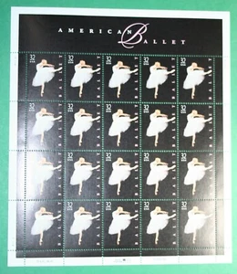 3237 US American Ballet Never Hinged Sheet issued year 1998 - Picture 1 of 2