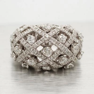 Anillo cruzado de diamantes Sonia Bitton 0,50 ctw - oro blanco de 14 k y montura dinámica Foto 1 de 4