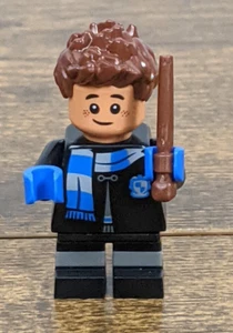 LEGO Harry Potter Minifigure Ron Weasley Black Outfit Wand Hogwarts Wizard - Picture 1 of 5