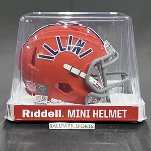 Illinois Fighting Illini Speed Mini Helmet Riddell NCAA Orange Throwback New! - Picture 1 of 12