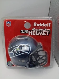 Seattle Seahawks Pocket Pro Riddell NFL Revolution Helm Neu in Clamshell - Bild 1 von 2