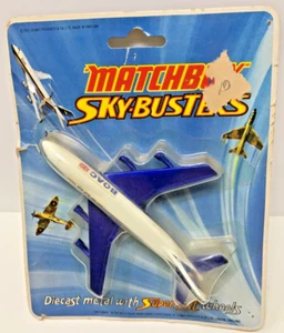 MATCHBOX SKY BUSTERS SB-10 BOING 747 BOAC BLISTERCARD M142 - Foto 1 di 4