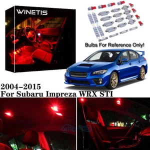 Premium Red LED Light Interior Package Kit For 2004-2015 Subaru Impreza WRX STI - Foto 1 di 12