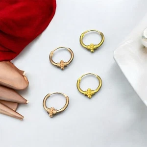 1 Paar Wolfsfelgen mm. 10 925 Sterling Silber für Herren und Damen - Bild 1 von 7