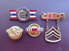 Wwii Us Army Lapel Badge Unit Discharge Di Pin Collar E Sterling Usa Ssg Pb Lot