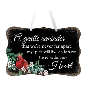 Memorial Hanging Gift Ribbon Sign for Loss of Loved One 8x12 - A Gentle Reminder - Picture 1 of 18