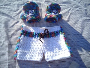 3-6 MONTH BABY BOXING SET HAND MADE PHOTO PROP BABY SHOWER GIFT - Picture 1 of 7
