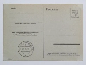 Alliierte Besetzung Behelfsganzsache P 695 g Hamburg Blankenese 1945 * - Bild 1 von 2