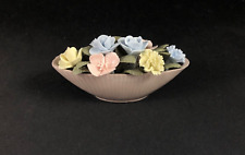 Vintage Miniature Royal Adderley Bone China Porcelain Oval Flower Bouquet 4 1/2"